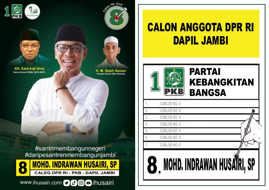 Mohd Indrawan Husairi Maju DPR RI DAPIL JAMBI No Urut 8 Partai PKB 1 WhatsApp Image 2024 01 30 at 21.33.59 6b287481